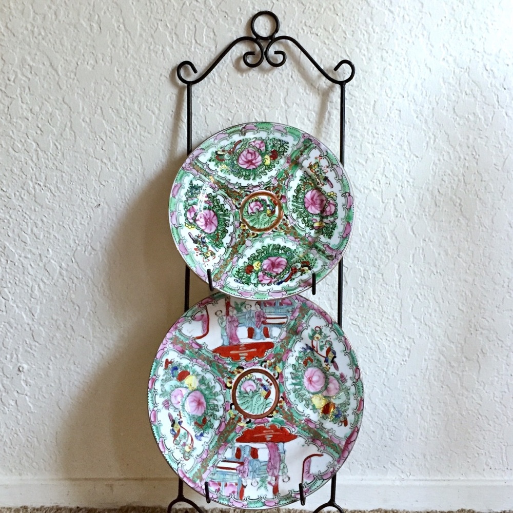 Vintage Millefleur plates